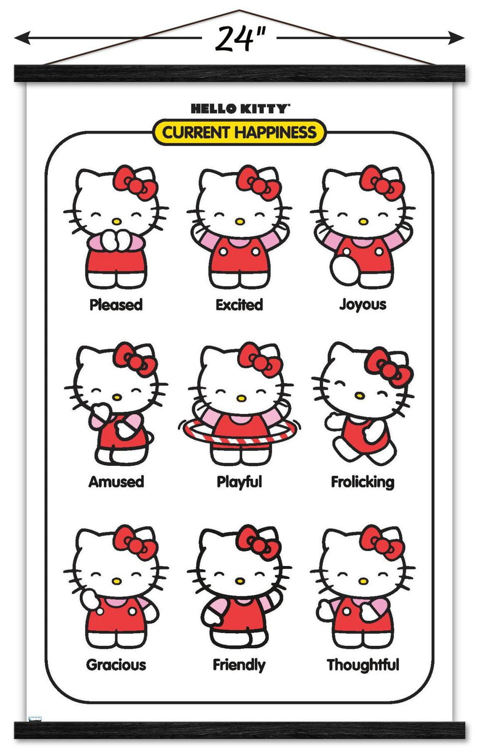 Hello Kitty - Current Happiness Wall Poster, 22.375" x 34"