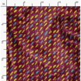 thumbnail image 2 of Soimoi Red Cotton Duck Fabric Abstracts Abstract Print Fabric by the Yard 42 Inch Wide, 2 of 6