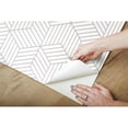 thumbnail image 3 of RoomMates Striped Hexagon Grey Peel and Stick Wallpaper, Adults, 3 of 12