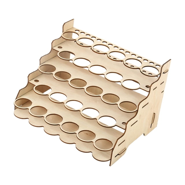 Tnarru Craft Paint Storage Rack Ink Bottle Stand for Miniature Paint Set Compact Space Saving Easy Assembly Wooden Paint Organizer Hobbyists 25.5cmx21.2cmx17cm