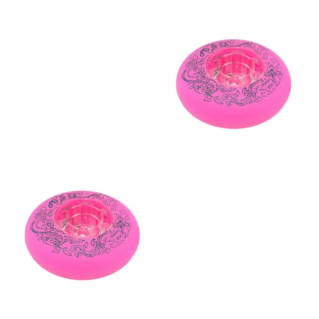 Baohd 1/2/3/5 Roues en PU Haute Densité pour Patins à Roulettes Roues en PU Haute Densité Rose 76mm 2 Pcs