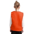 thumbnail image 2 of renvena Kids Button Volunteer Activity Vest Button Up Irregular Hem Waistcoat Sleeveless Waiter Orange M, 2 of 5