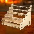 thumbnail image 4 of Module Pigment Bottle Brushes Rack Multi-Layer Wooden Organizer Display 28 Holes B-26.2x22x22cm, 4 of 8