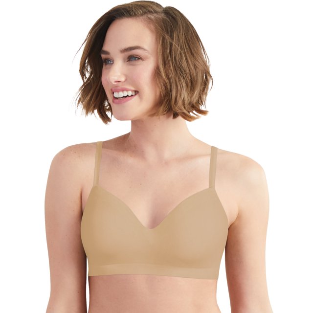 Hanes Dentelle Confort Evolution Sans Armature pour Femmes, m, Nude Orné