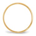 thumbnail image 2 of Bague Demi-Ronde Légère en Or Jaune 14K 2 mm Taille 4, 2 of 4