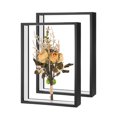 thumbnail image 1 of 2-Pack Dried Flower Frame, 8 x 12 Inch Double Acrylic Wooden Dried Flower Photo Floating Frame [Black], 1 of 7