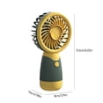 thumbnail image 3 of TopLLC Mini Handheld Fan, Matching Color Design Portable Personal Table Fan, USB Rechargeable Battery Operated Handheld/Desktop Electric Fan Low Noise Strong Airflow Cooling Fan for Office Travel, 3 of 9