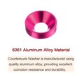 thumbnail image 4 of Unique Bargains Lot de 30 Rondelles à Encastrer M4 en Alliage d'Aluminium Anodisé pour Finition, Rose, 4 of 4