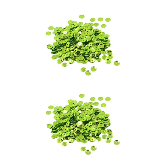 Dalazy 400 Pcs Sequins Ronds en Vrac 7mm Couture Verte 2ensemble