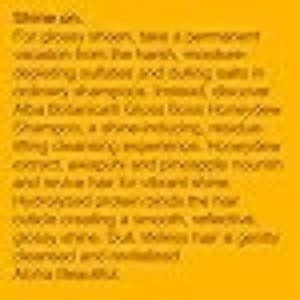 Alba Botanica Gloss Boss Miellat Shampooing Hawaïen Naturel