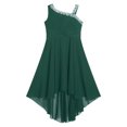 thumbnail image 3 of Doomiva Robe d'Été Sans Manches à Sequins pour Fille, Robe de Demoiselle d'Honneur Formelle Vert Armée 6, 3 of 7