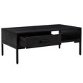 thumbnail image 2 of vidaXL Table Basse Noire 90x50x35 cm en Pin Massif, 2 of 5