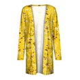 thumbnail image 5 of Pompotops Chemisier Décontracté à Manches Longues Imprimé pour Femmes avec Poche Cardigan Liquidation, 5 of 5