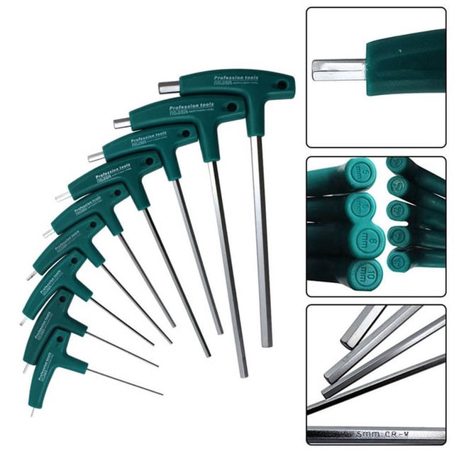 Cqxid Tool Bag Under $5 Hex Key Set Socket Screwdriver H1.5mm-10mm 5mm T-Handle Allen Wrench Screws Tool