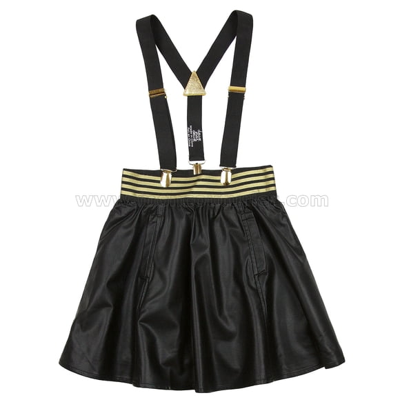Deux par Deux Girls' Skirt with Suspenders Chat Cha Cha, Sizes 5-12 - 6