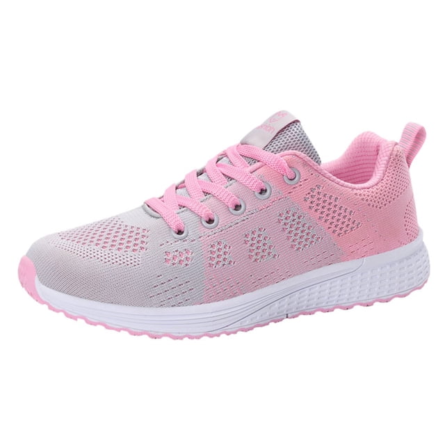 Kcodviy Femmes Maille Uni Antidérapant à Enfiler Chaussures de Sport pour Femmes Chaussures à Lacets Espadrilles Décontractées Patins à Roulettes pour Femmes Chaussure Étudiante Chaussure de Course