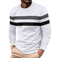 thumbnail image 1 of AherBiu T-Shirts à Manches Longues pour Hommes à Col Ras du Cou Ajustés Décontractés Mode Golf Sports Tees Hauts, 1 of 4