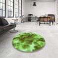 thumbnail image 4 of Ahgly Company Tapis d'Intérieur Lavables à la Machine, Carrés, Transitionnels, Verts, Tapis de Zone, 4 Pieds Carré, 4 of 7
