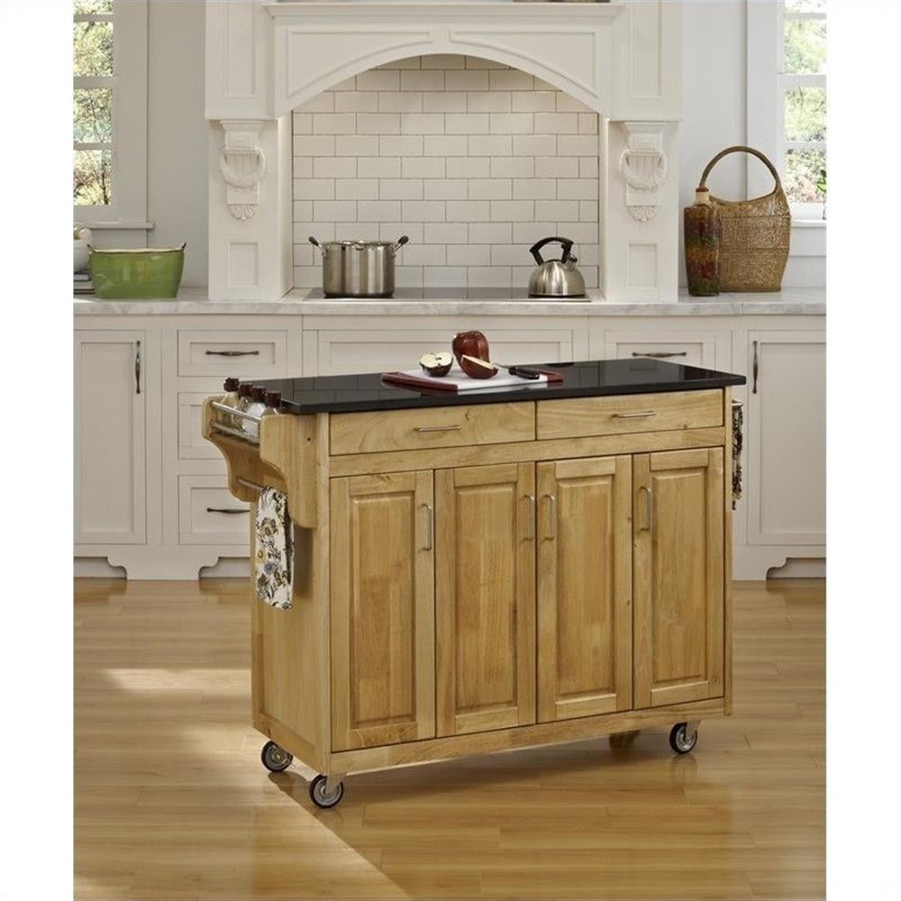 Homestyles Chariot de Cuisine en Bois à Roulettes Create-a-Cart Brun