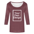 thumbnail image 4 of 2025 T-Shirt de Course Décontracté Uni pour Femmes à Manches Longues Femmes Couleur Imprimé Col Bas Manches Longues Femmes Course Coupe Manches 3/4 T Manches Longues Compression T-Shirt pour Femmes Haut, 4 of 7