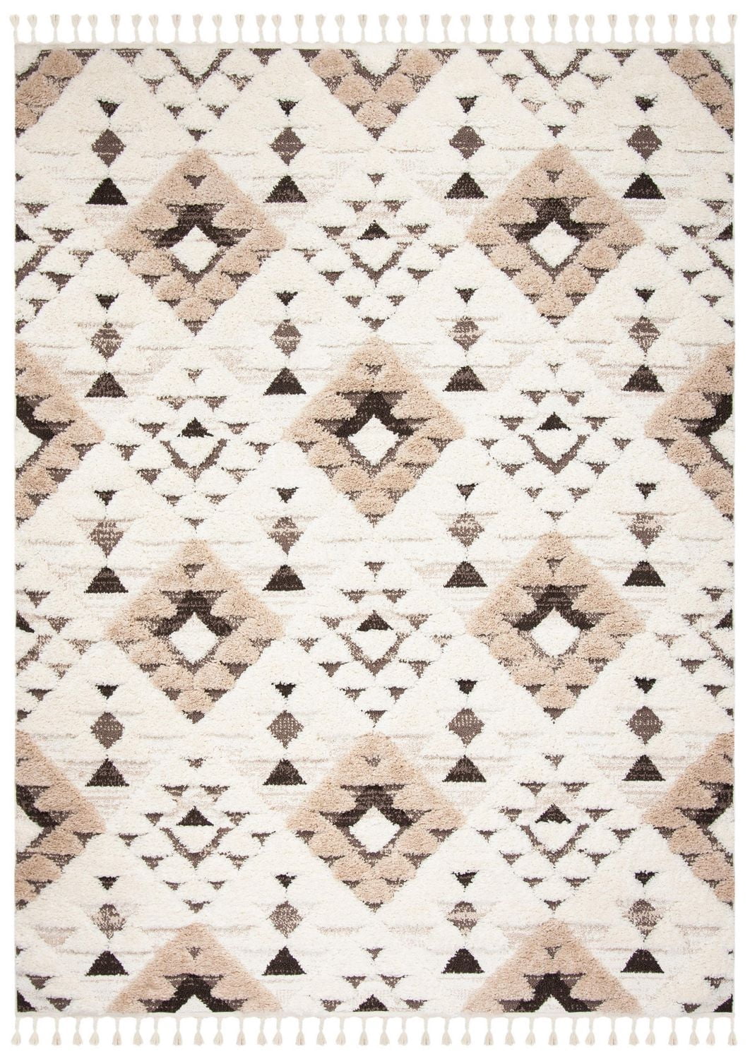 Safavieh Moroccan Tassel Shag Larry Geometric Area Rug