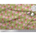 thumbnail image 3 of Soimoi Green Modal Satin Fabric Envelope,Star & Heart Print Fabric by the Yard 42 Inch Wide, 3 of 5