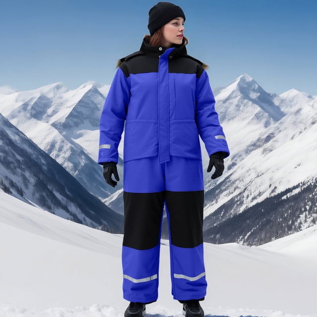Timegard Rompers for Women 1 Piece Winter Outdoor Warm Snowsuits Ski Suits Windproof Jumpsuits for Men