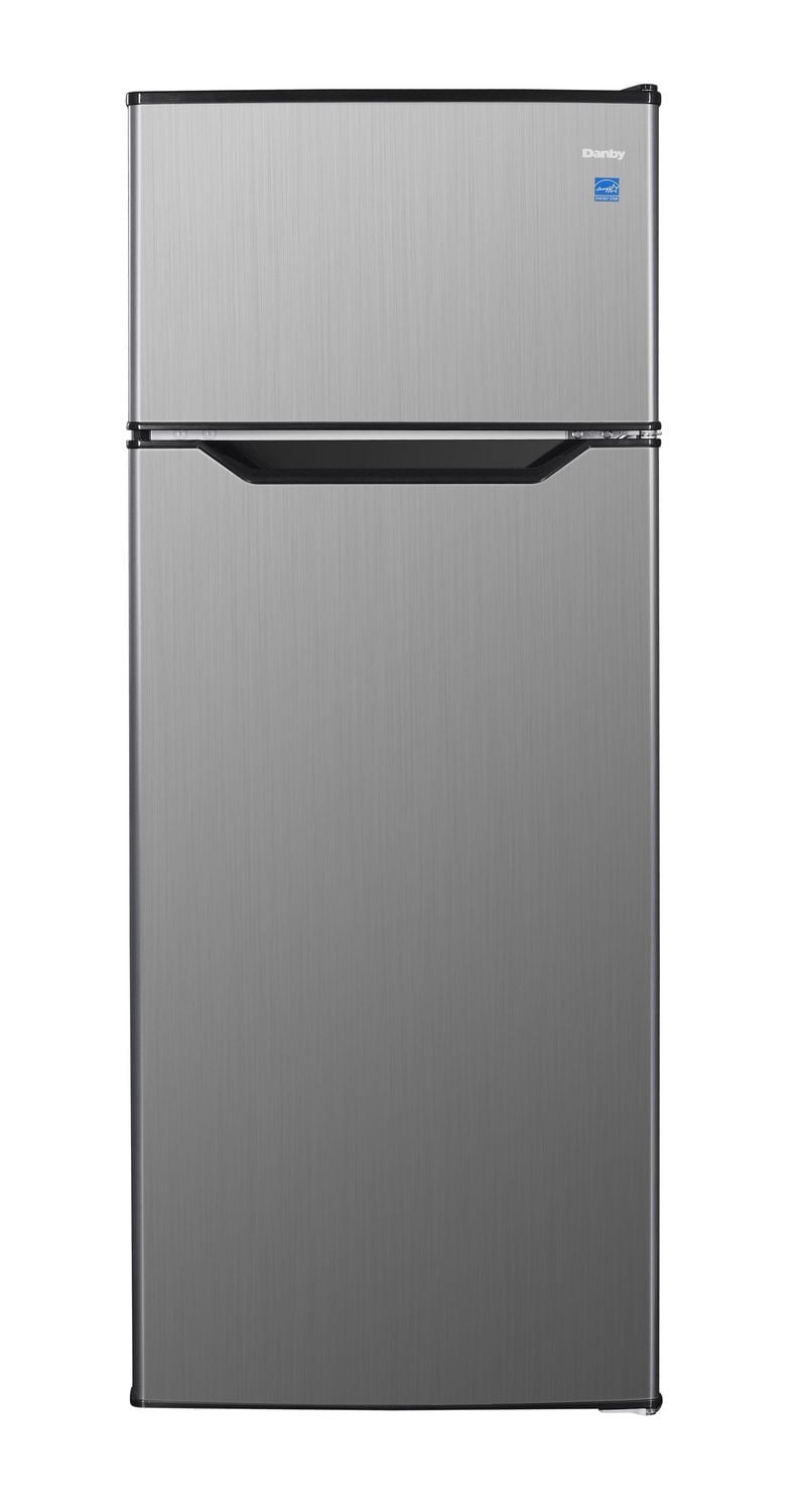 Danby DPF074B2BSLDB-6 7.4 cu. ft. Apartment Size Fridge Top Mount in Stainless Steel
