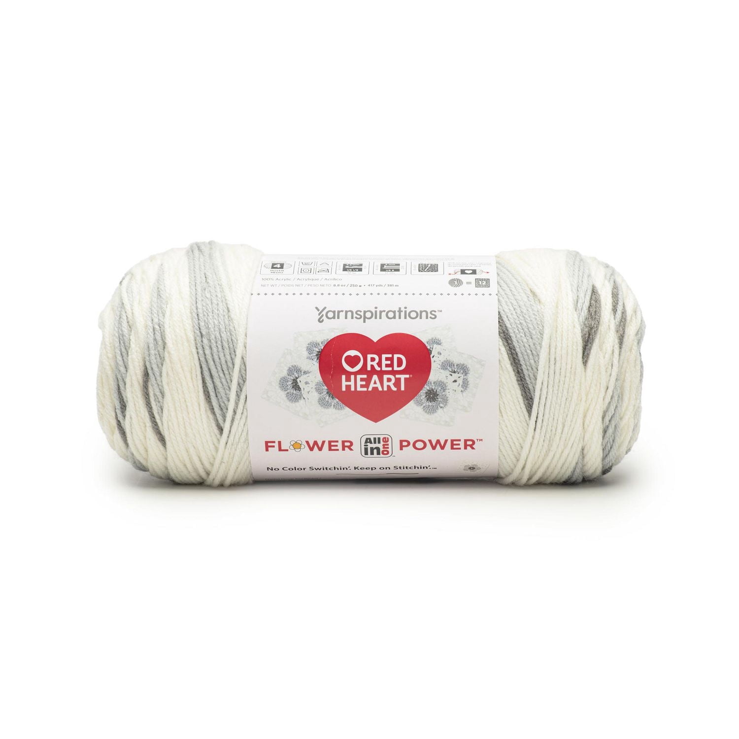 Red Heart® All In One Flower Power™ #4 Worsted (Medium) Acrylic Yarn, 8.8oz/250g 417 Yards