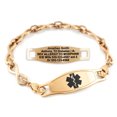 thumbnail image 1 of MedicEngraved Rose Gold Stainless Steel Custom Medical Alert Bracelet - 6mm Infinity Link, 1 of 7