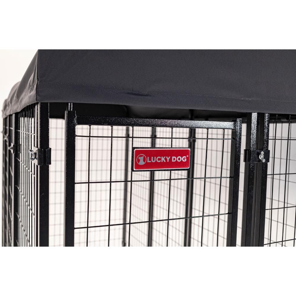 Lucky Dog ® STAY Series™ 4ft x 8ft Villa Kennel, Steel Grey