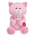 thumbnail image 1 of Kid Connection Maman animal doux avec bébé chatte 14''H, 1 of 5