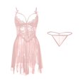 thumbnail image 4 of B91xZ Womens Pjs Sets Classic Pullover Long Satin Silk Pajama Set,Pink L, 4 of 5