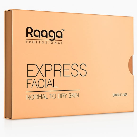 Raaga Professional Express Single Use Facial Kit For Dry Dull Skin 6Step Skincare Set At Home Cleanser Scrub Toner Massage Gel Face Mask Sunscreen 35g123 Oz