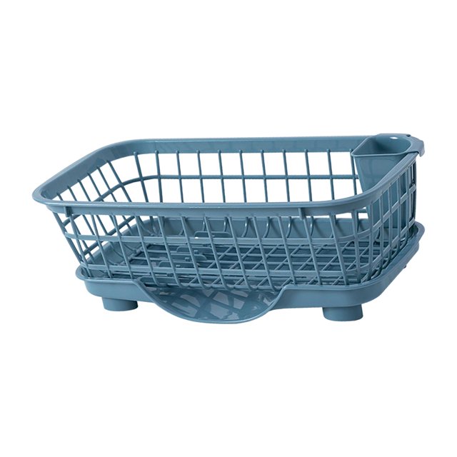 over The Sink Dish Rack Basket Bowl Drying Holder for Dish Chopsticks Spoons Blue