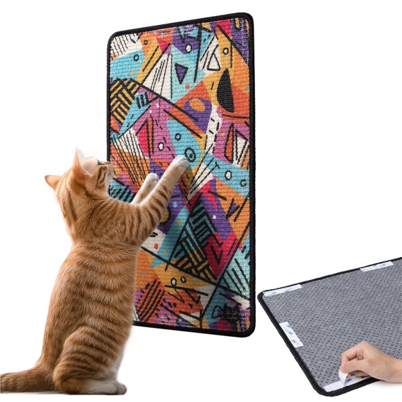 The Cat Ladies Scratching Poster - Wall Scratcher Pads - Scratch Mat Art Print for Indoor Cats - Furniture Couch and Carpet Protector - Wall Mounted or Floor Sisal Scratchers