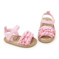 thumbnail image 2 of Baby Toddler Girls Soft Open Toe Summer Sandals Flower Princess Flat Shoes, 2 of 6