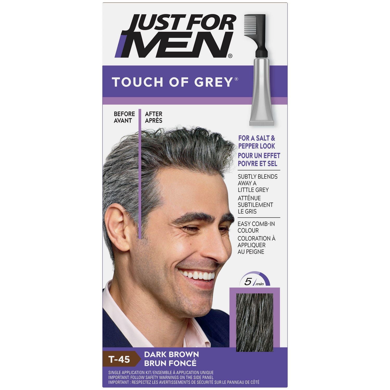 Just For Men Touch of Grey Dark Brown T-45