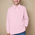 thumbnail image 2 of WUANDIXFA Chandails à Col Rond pour Tout-Petits Garçons Chemise Garçon T-Shirt à Manches Longues T-Shirt en Coton pour Enfants École Filles Chemise à Col Robe de Base Rose Pâle,11-12 Ans, 2 of 5