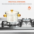 thumbnail image 4 of LOVEVER Glass Steamed Egg Bowl Glass Snack Containers Rice Bowl Mini Cocotte Soup Bowl with Lid Baby, 4 of 6