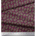 thumbnail image 3 of Soimoi Polyester Crepe Fabric Spiral & Paisley Printed Fabric 1 Yard 52 Inch Wide, 3 of 3