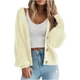 thumbnail image 1 of FAIWAD Cardigans pour Femmes à devant Ouvert, Manches Longues, Boutonné, Grande Taille, Manteau Décontracté, 1 of 5