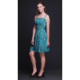 thumbnail image 3 of Bimba Robe d'Été Sans Manches Mini Fluide pour Femme, Robe Soleil à Imprimé Floral – Petit, Bleu Sarcelle, 3 of 5