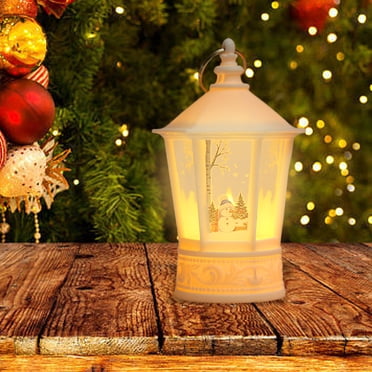IROINID Christmas Decorations Indoor Outdoor,Lighted Christmas Decor Battery Include Clear LED Lights Hanging Lantern Christmas Tree Pendant Novel Props Light For Xmas Party Home Decor