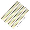 thumbnail image 1 of Unique Bargains DIN Rail Slotted Iron Mounting Guide 10 Inch x 1.4 Inch x 0.3 Inch Iridescent 4 Pcs, 1 of 4