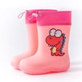 thumbnail image 4 of MIASHUI Toddler Rain Boots Easy-on Lightweight and Waterproof Shoes,Pink,7-8 Years, 4 of 4