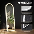 thumbnail image 4 of EDX Arched 63"x 20" LED Full Body Mirror, 3 Color Lighting, Free Standing Wall-Mounted for Home, 4 of 6