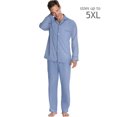thumbnail image 1 of Hanes Pyjama Tissé pour Hommes, TG, Bleu Moyen, 1 of 2