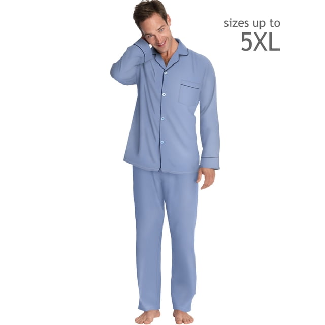 Hanes Pyjama Tissé pour Hommes, TG, Bleu Moyen