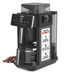 Gourmia 10-Cup Grind & Brasserie de café – Grinder intégré, affichage numérique programmable